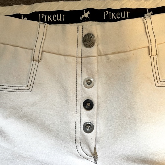 pikeur Pants - Pikeur white breeches with gray full seat silver
